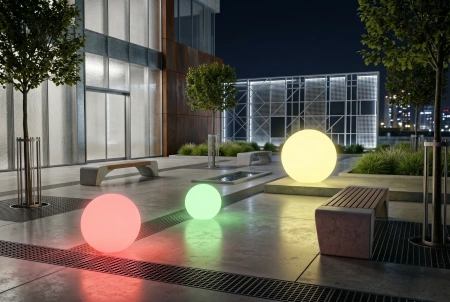 Уличный шар-светильник Moonlight 220 V 100 см RGB