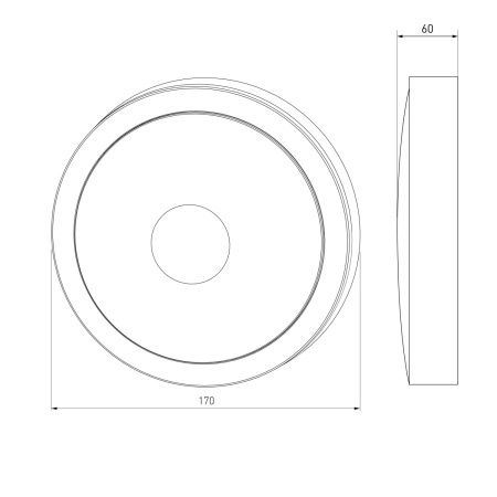 Уличный настенный светильник Elektrostandard Circle LTB51 6500K черный
