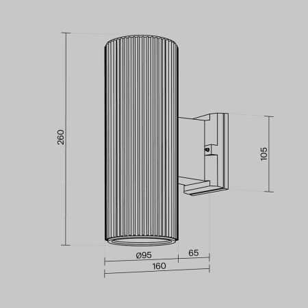 Уличный настенный светильник Outdoor O419WL-02GR