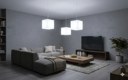 Подвесной LED куб 30 см 220V White
