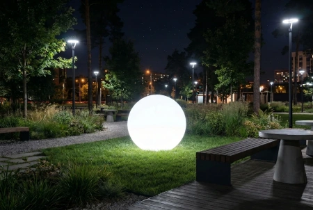 Уличный шар-светильник Moonlight 220 V 120 см white