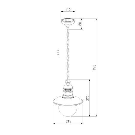 Уличный подвесной светильник Elektrostandard Talli GL 3002H