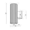 Уличный настенный светильник Outdoor O419WL-02GR