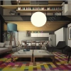 Подвесной шар-светильник Moonlight 220V 60 см white