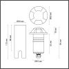 Грунтовый светильник Odeon Light Wald 6662/3GL3