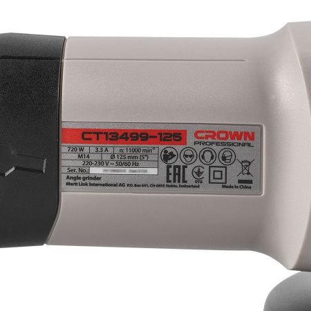 Углошлифовальная машина CROWN CT13499-125