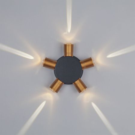 380653 Светильник DITO 5х1W LED 550LM G ЧЕРНЫЙ/ЗОЛОТО 4000K