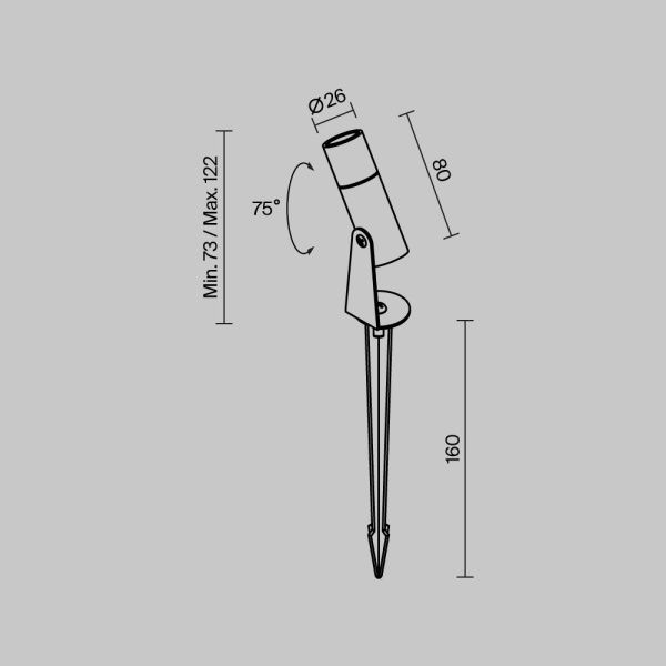 Ландшафтный светильник Outdoor O050FL-L2GR3K