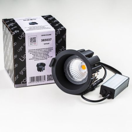 Уличный встраиваемый светильник Lightstar Ciclone 385037 черный