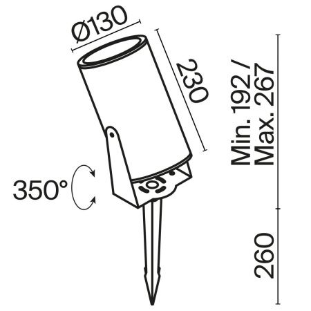 Ландшафтный светильник Outdoor O050FL-L30W3K