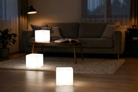 Светящийся LED куб Cube 20 см 220V White