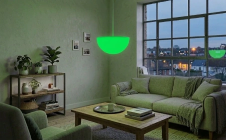 Подвесная светящаяся полусфера Halfmoon 220V 40 см RGB