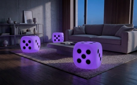 Светящийся куб-игральная кость Pavia H40 RGB Accum