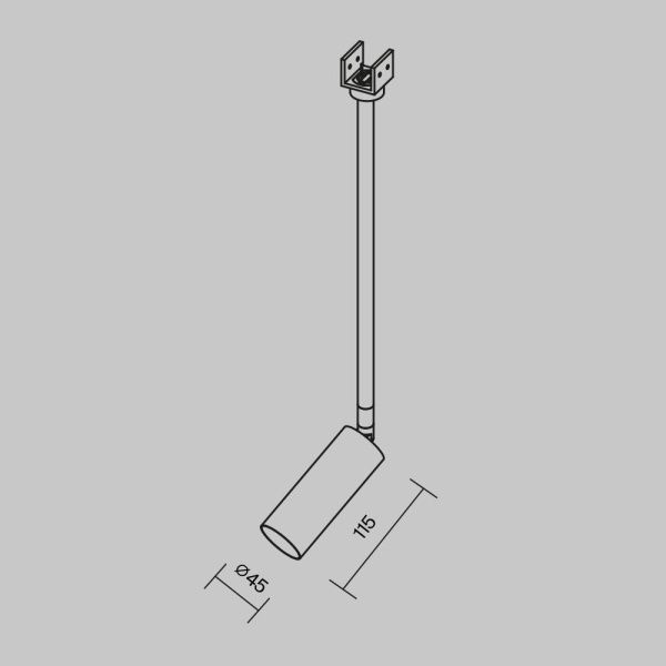 Уличный трековый светильник Outdoor O-TR01-2-P-8WW3K