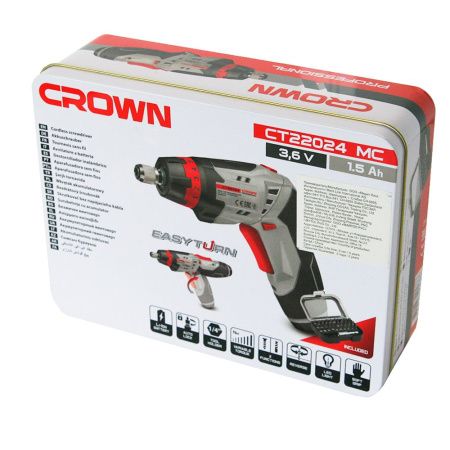 Аккумуляторный шуруповерт CROWN CT22024 MC