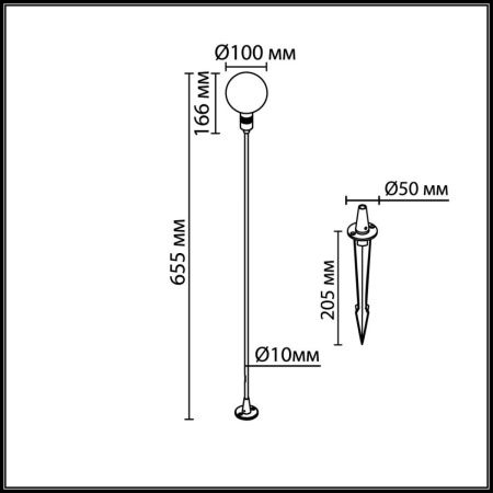 Ландшафтный светильник Odeon Light Dande 7121/2GL