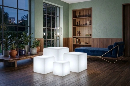 Светящийся LED куб Cube 20 см 220V White