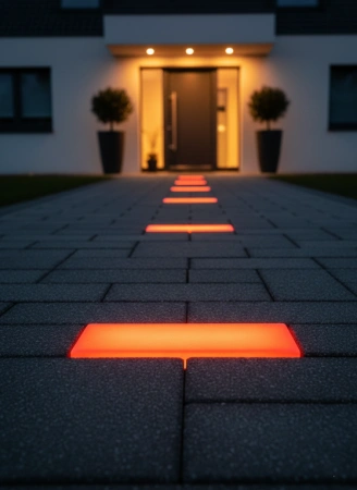 Светящаяся тротуарная плитка (LED брусчатка) прямоугольник RGB