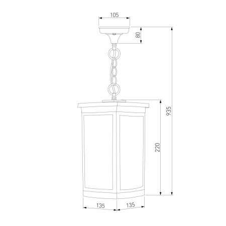 Уличный подвесной светильник Elektrostandard Lame GL 1006H