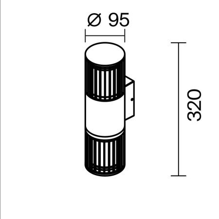 Уличный настенный светильник Outdoor O492WL-02GF
