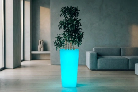 Светящееся LED кашпо-конус Flow L 220V RGB Accum