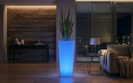 Светящееся LED кашпо-конус Flow XL 220V RGB Accum