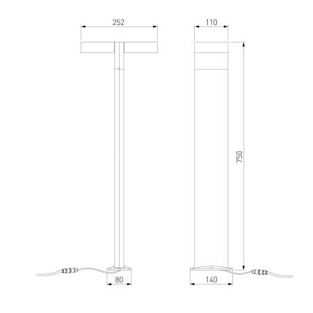 Ландшафтный светильник Elektrostandard Twin 35170/F 3000K