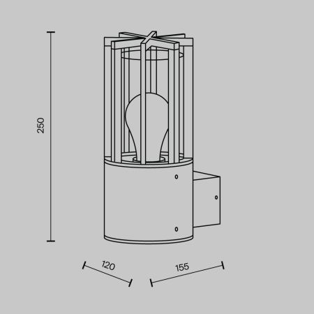 Уличный настенный светильник Outdoor O453WL-01GF