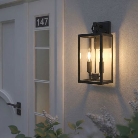 Уличный настенный светильник Elektrostandard Candle 35150/D черный