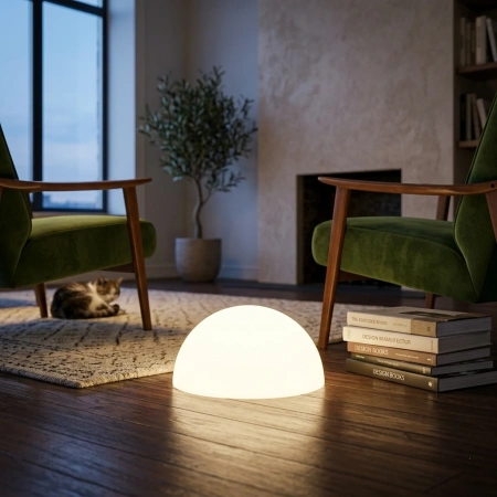 Светящаяся полусфера Halfmoon 220V White 30 см