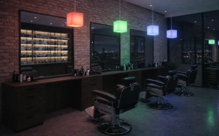 Подвесной LED куб 20 см 220V RGB
