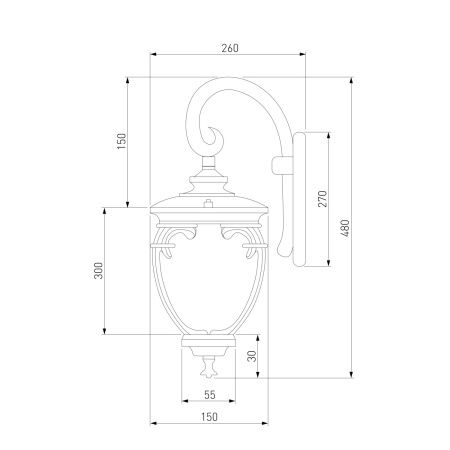 Уличный настенный светильник Elektrostandard Andromeda GLYF-8024D
