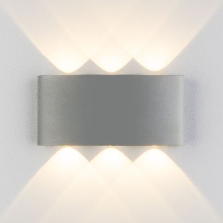 Уличный настенный светильник Elektrostandard Twinky 1551 TECHNO LED серый