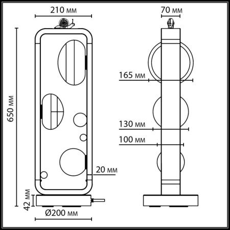Парковый светильник Odeon Light Luma 5434/3FB
