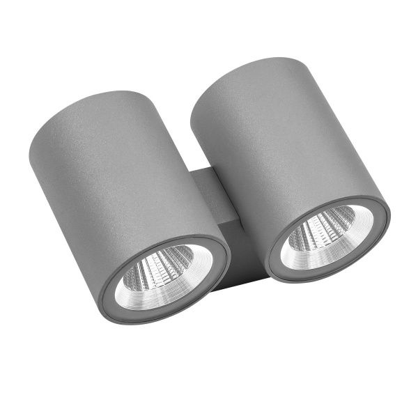352692 Светильник PARO LED 2*2*6W 1920LM 24G СЕРЫЙ 3000K IP65