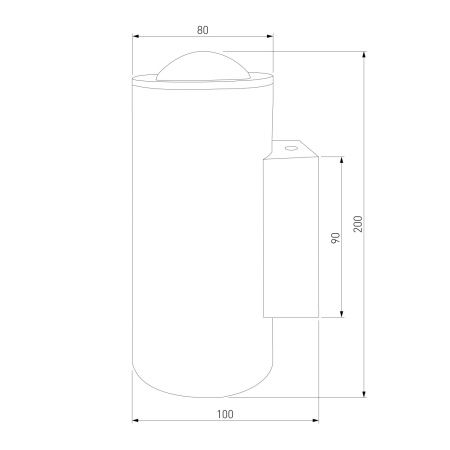 Уличный настенный светильник Elektrostandard Column 35138/U