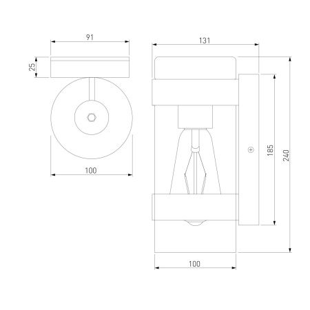 Уличный настенный светильник Elektrostandard Falcon 35167/D