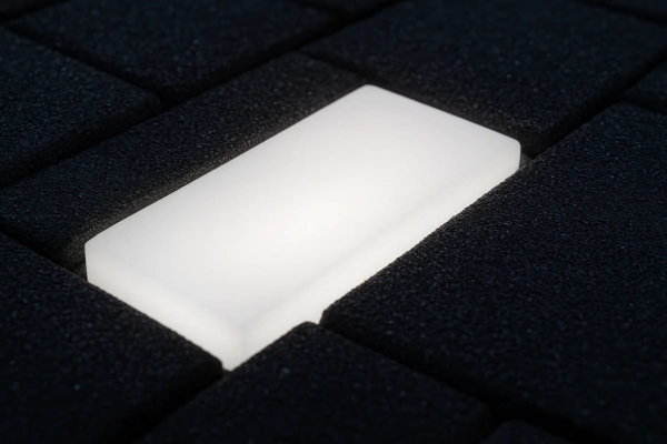 Светящаяся тротуарная плитка (LED брусчатка) прямоугольник White