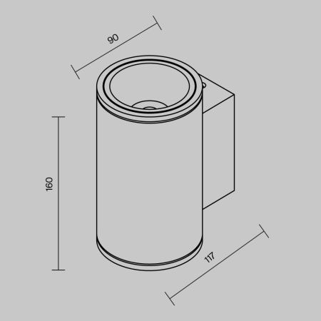 Уличный настенный светильник Outdoor O303WL-L10W3K