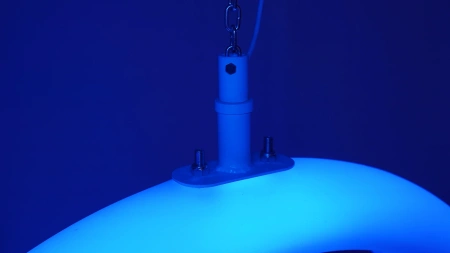 Пергола "Гера" со светящимися LED качелями 360° White