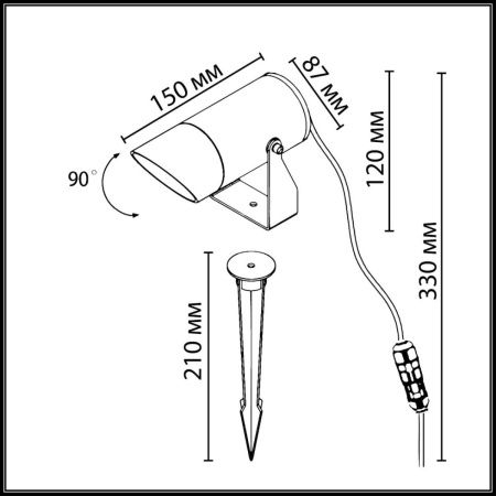 Грунтовый светильник Odeon Light Stima 6647/15GL3 IP65
