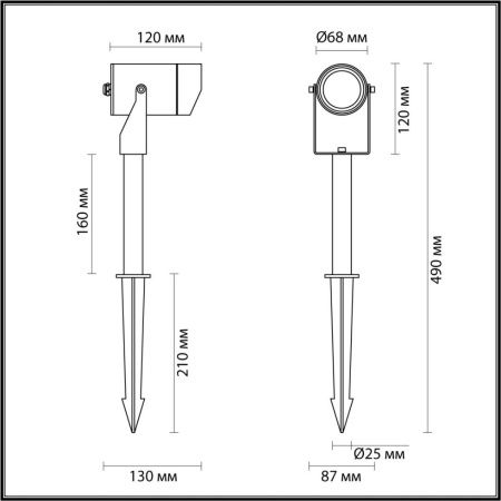 Грунтовый светильник Odeon Light Stima 6647/10GL3 IP67