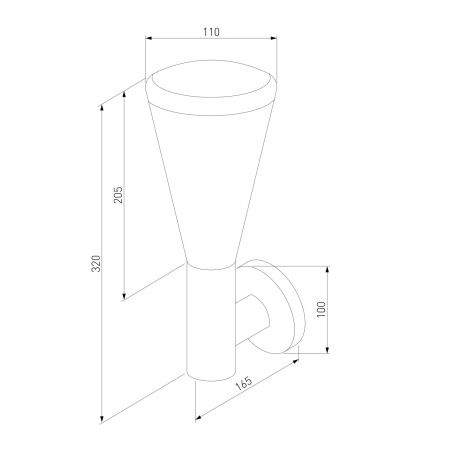 Уличный настенный светильник Elektrostandard Cone 1416 TECHNO