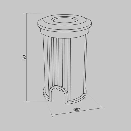 Уличный встраиваемый светильник Outdoor O044DL-L1S3K3