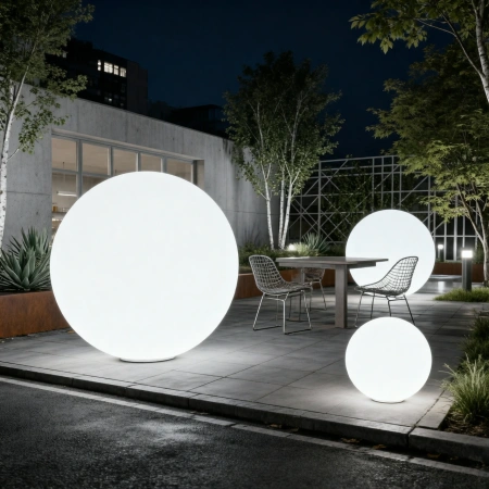 Уличный шар-светильник Moonlight 220 V 200 см white