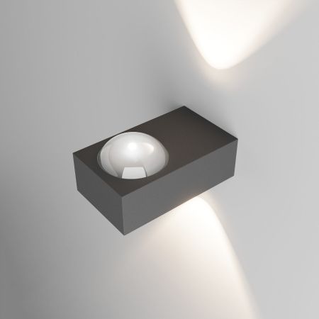Уличный настенный светильник Elektrostandard Lenses 35191/W серый