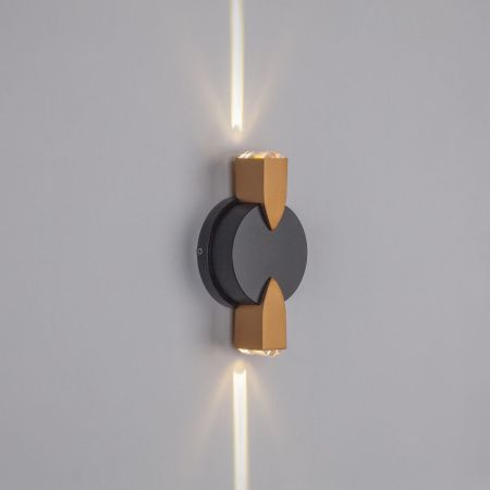 380623 Светильник DITO 2х1W LED 220LM G ЧЕРНЫЙ/ЗОЛОТО 4000K