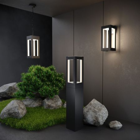 Уличный подвесной светильник Elektrostandard Frame 1528 TECHNO LED 4000K черный