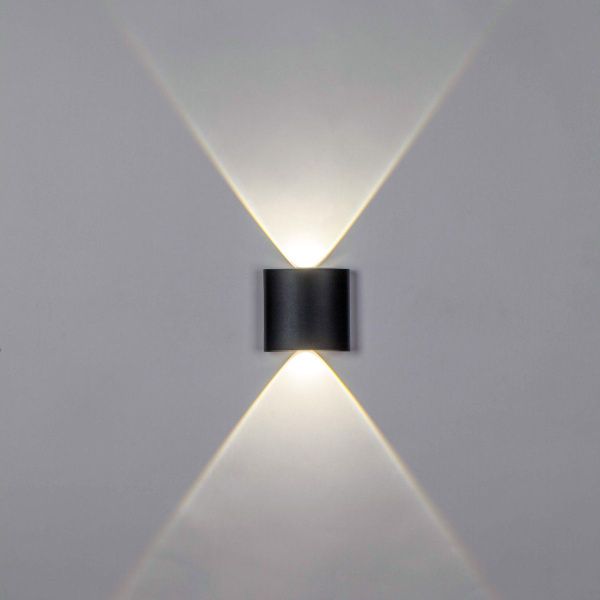 343017 Светильник GEMMA 2х1W LED 220LM G ЧЕРНЫЙ 4000K IP65