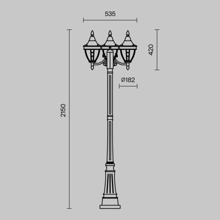 Садово-парковый светильник Outdoor O026FL-03B